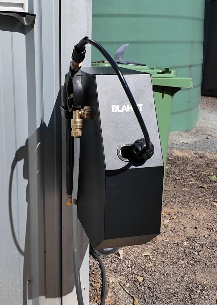 Customer photo review of R18 Wall-Mounted Pressure Washer