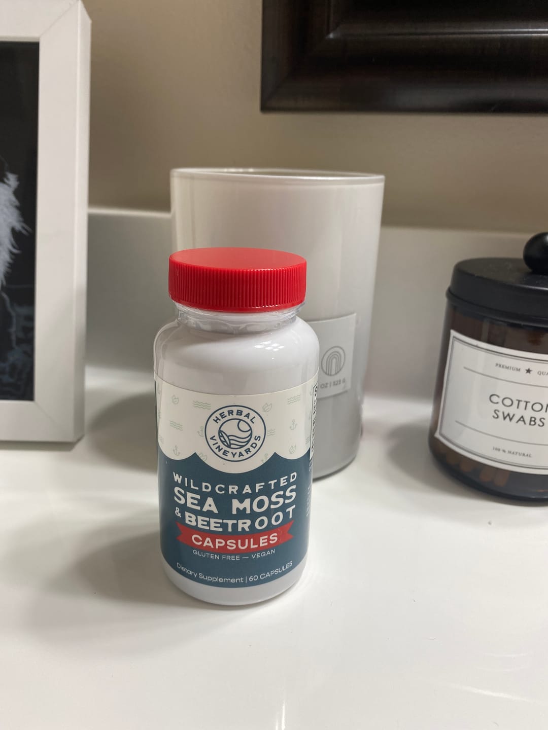 Customer photo review of Organic Sea Moss & Beet Root Capsules - 60 Count