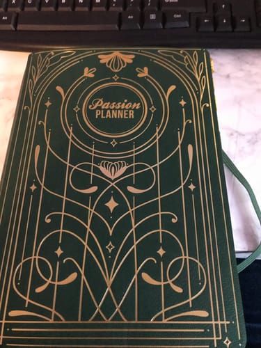 Customer photo review of Weekly 2024 Planner Evergreen Gilded Magic