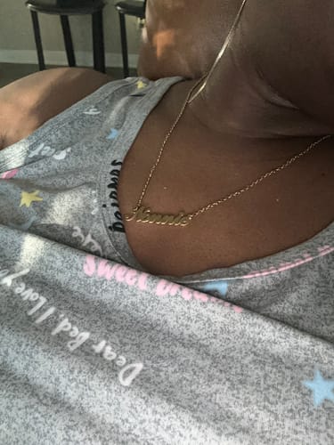 Customer photo review of Personalized Name Necklace