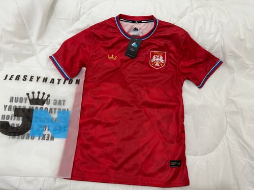 Customer photo review of Serbia Custom Football Jersey