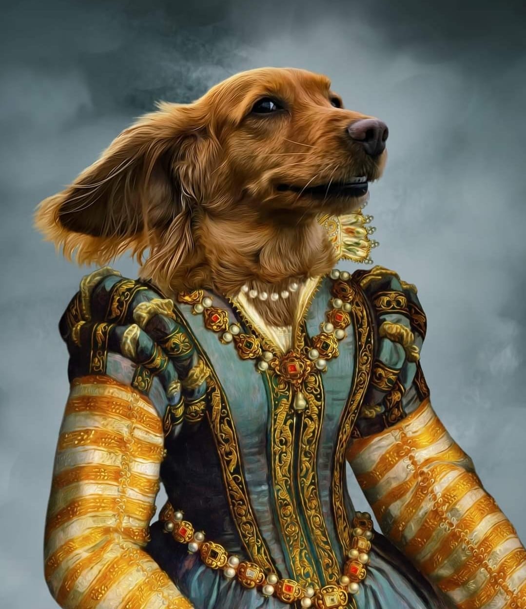 Customer photo review of The Pearl Princess: Custom Pet Portrait