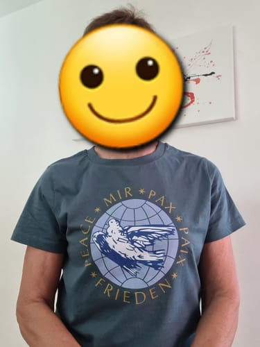 Customer photo review of PREMIUM SHIRT MÄDELS • PEACE, MIR, PAX, PAIX, FRIEDEN - DDR-ERSTTAGSBRIEF