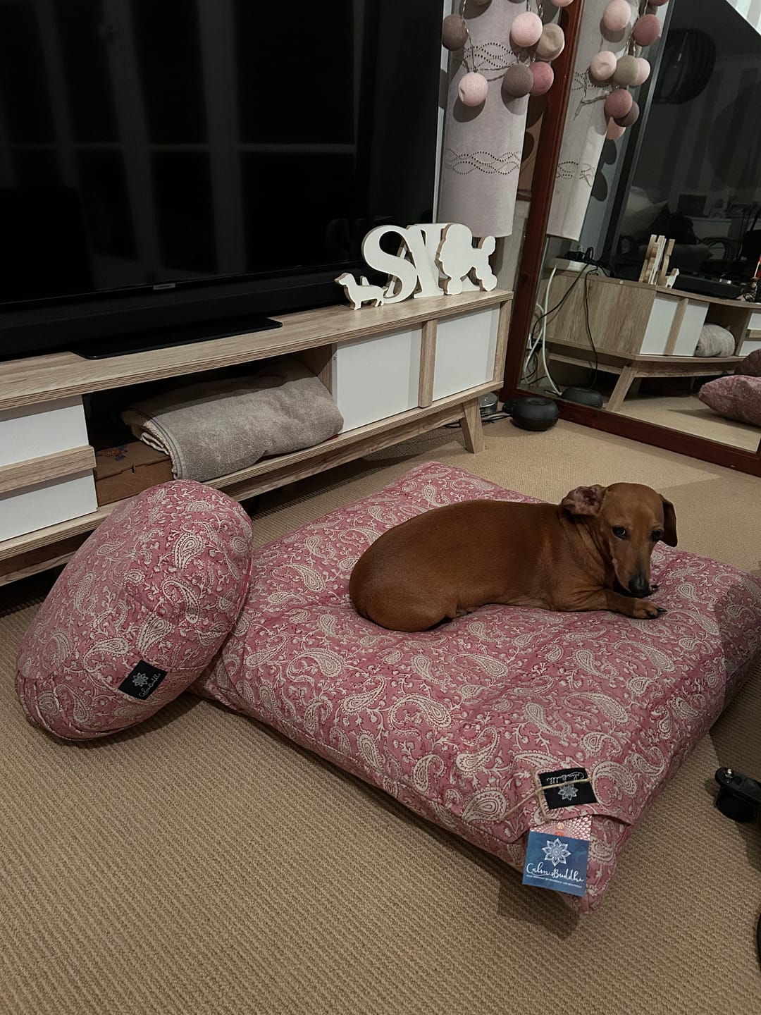 Customer photo review of Linen Paisley Pink - Meditation comfort bundle