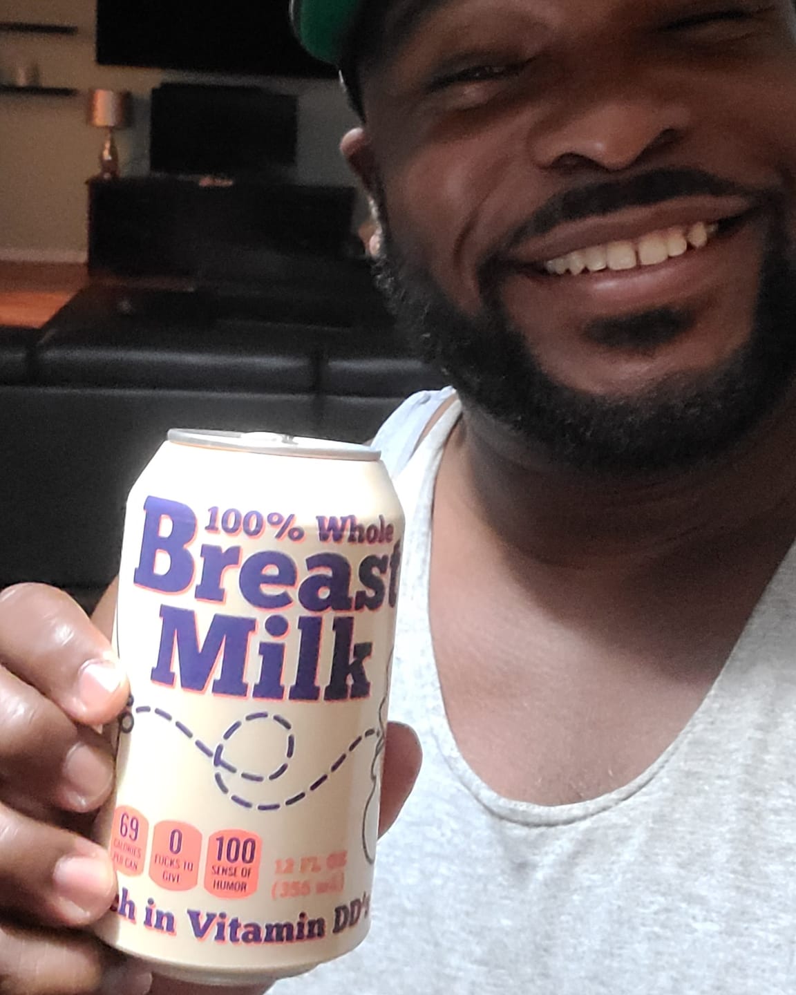 Customer photo review of Breast Milk Beersy Silicone Sleeve Hide-a-Beer Can Cooler