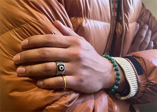 Customer photo review of Protective Energy Dzi Beads Rings