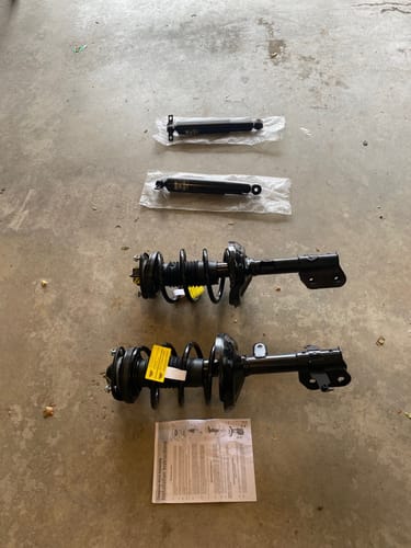 Customer photo review of Front Rear Complete Suspension Shocks Strut And Coil Spring Mount Assemblies Kit For 2005-2007 Honda Odyssey - Left Right Side (Driver Passenger) K78M-100135
