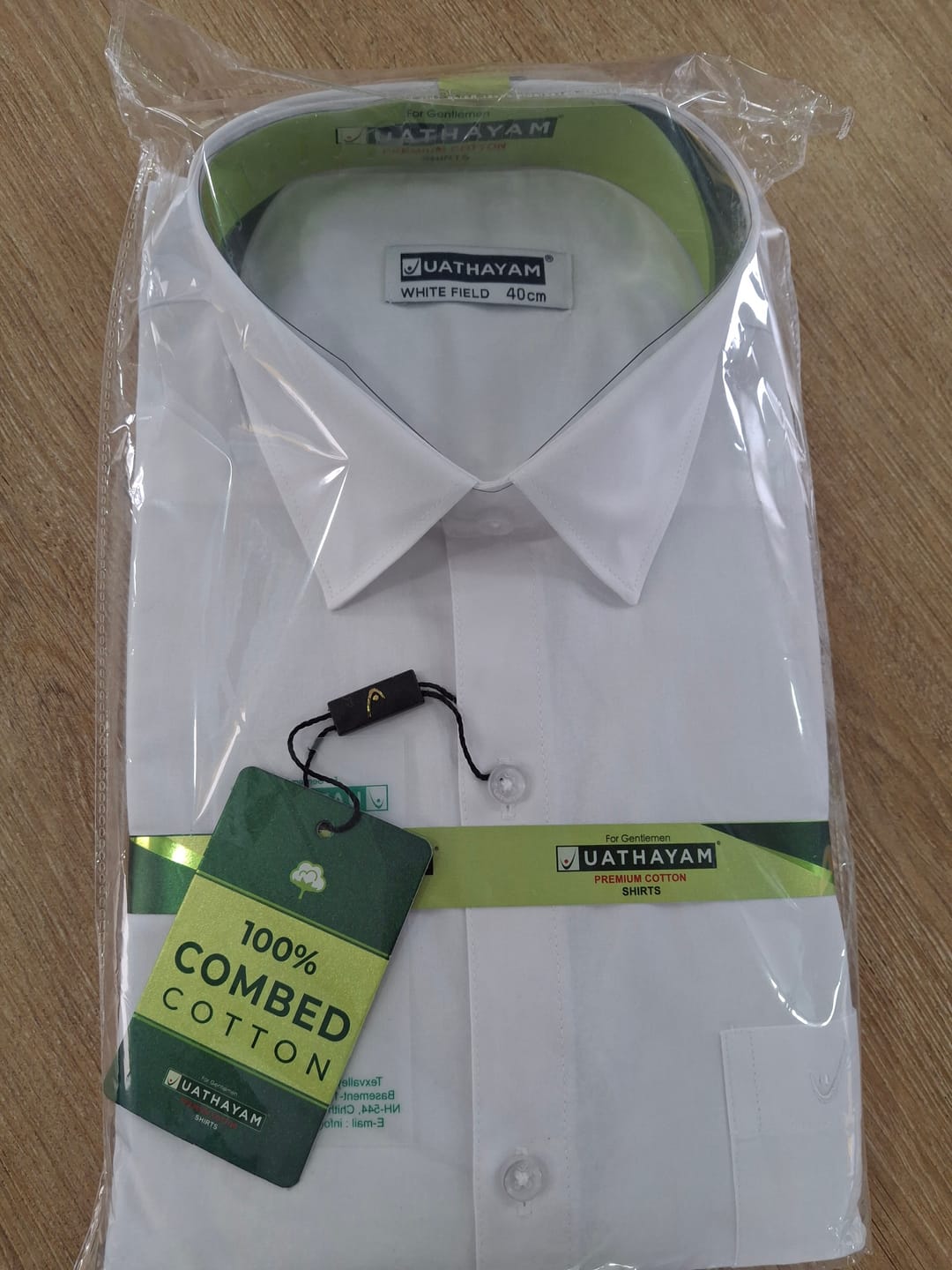 Customer photo review of White Field - 100%Cotton Formal White Shirt For Men | Uathayam