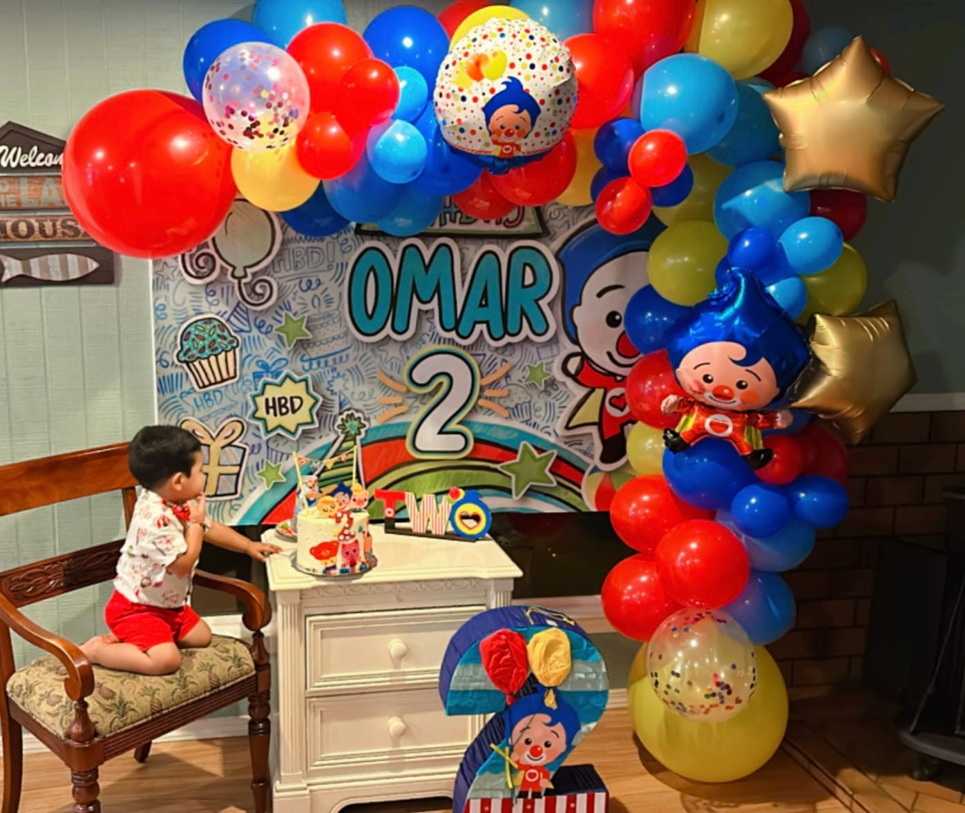 Customer photo review of Personalized Party Banner Plim Plim 2