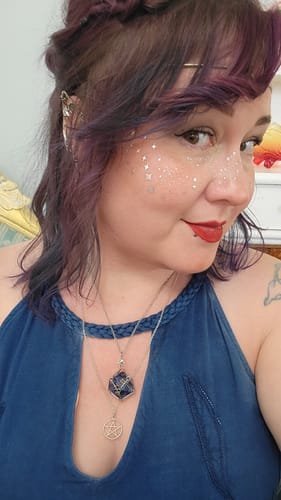 Customer photo review of Silver Stardust Speckle Makeup Patches