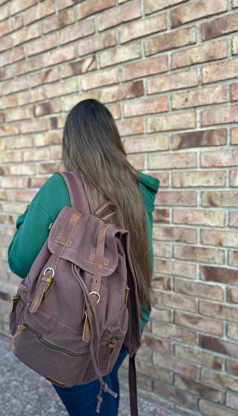 Customer photo review of Mochila Kaukko Vintage Casual de Lona Marca Vinitivo