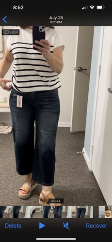 Customer photo review of Fearless - Judy Blue Tummy Control Cropped Jeans