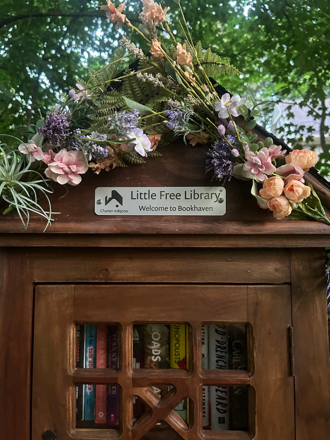 Customer photo review of Little Free Library Custom Charter Sign