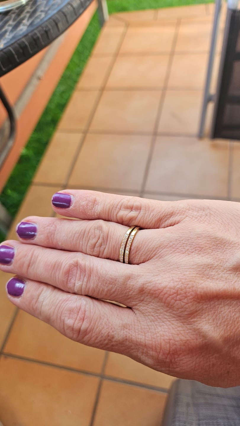Customer photo review of Two Layers Ring | 18K vergoldet