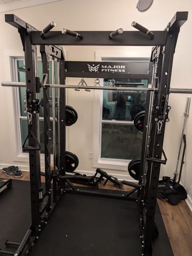 Customer photo review of Major Fitness B52 All-In-One Home Gym Smith Machine