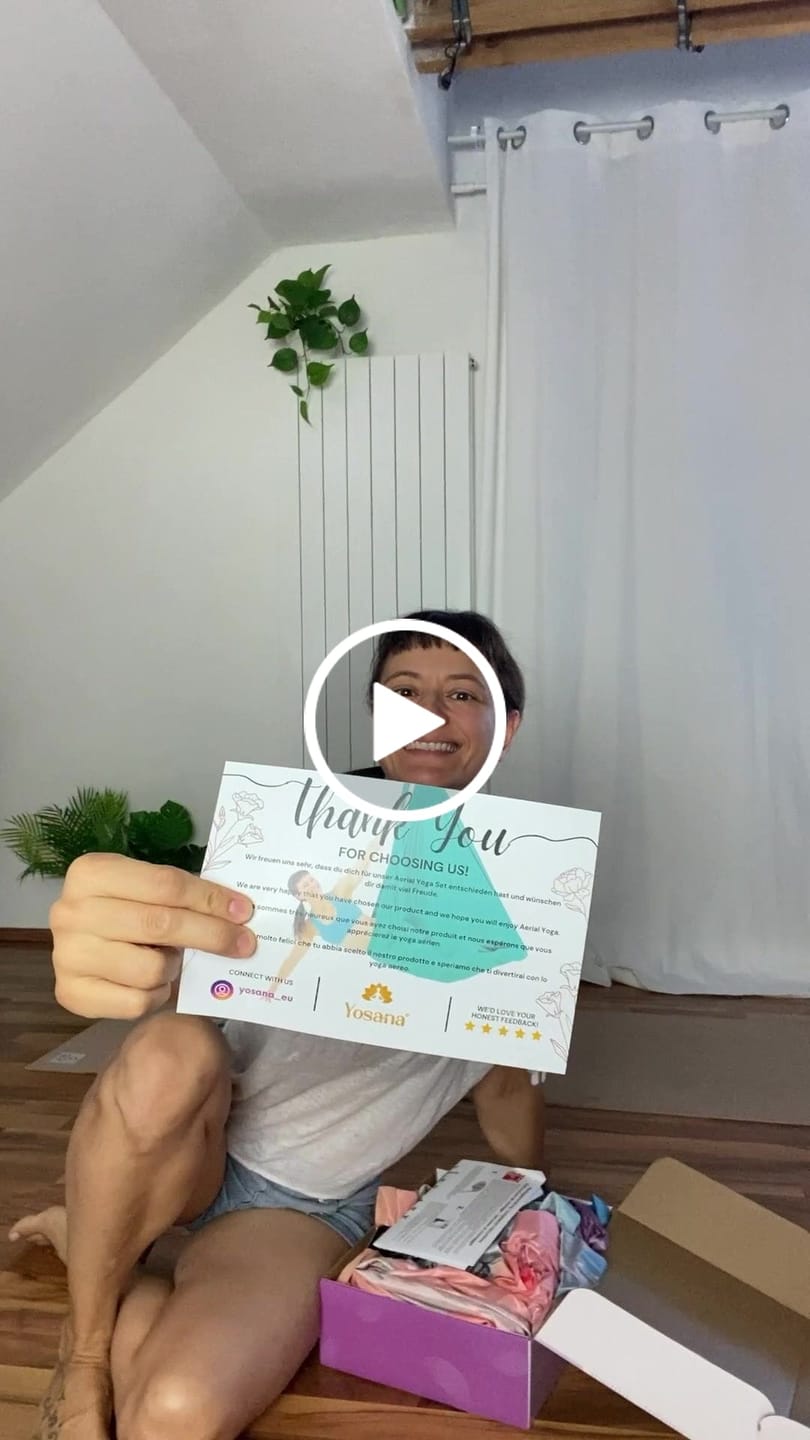 Customer video review of Aerial Yogatuch Komplettset - Farbe Colorful Clouds