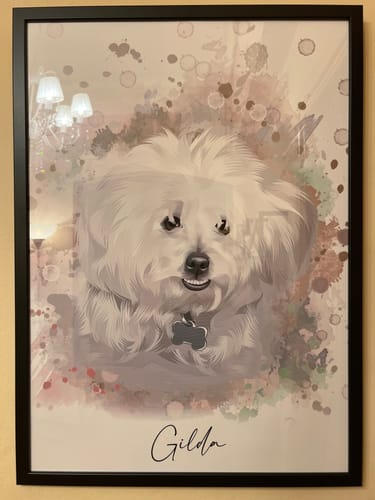 Customer photo review of Πορτραίτο Κατοικίδιου - Ακουαρέλα