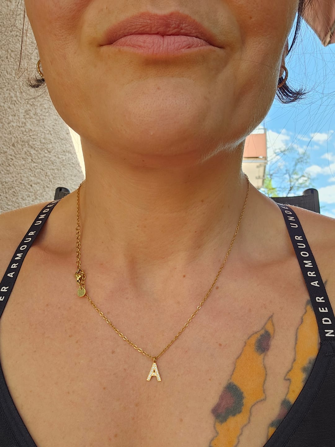 Customer photo review of Filigran Letter Halskette | 18K vergoldet
