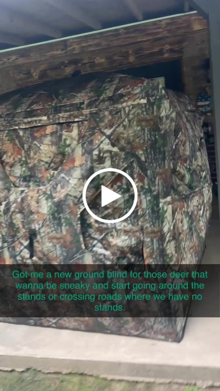 Customer video review of Hunting Blind 270°See Through with Silent Magnetic Door & Sliding Windows, 2-3 Person Pop Up Ground Blind with Carrying Bag, Portable Durable Hunting Tent for Deer & Turkey Hunting(Camouflage)