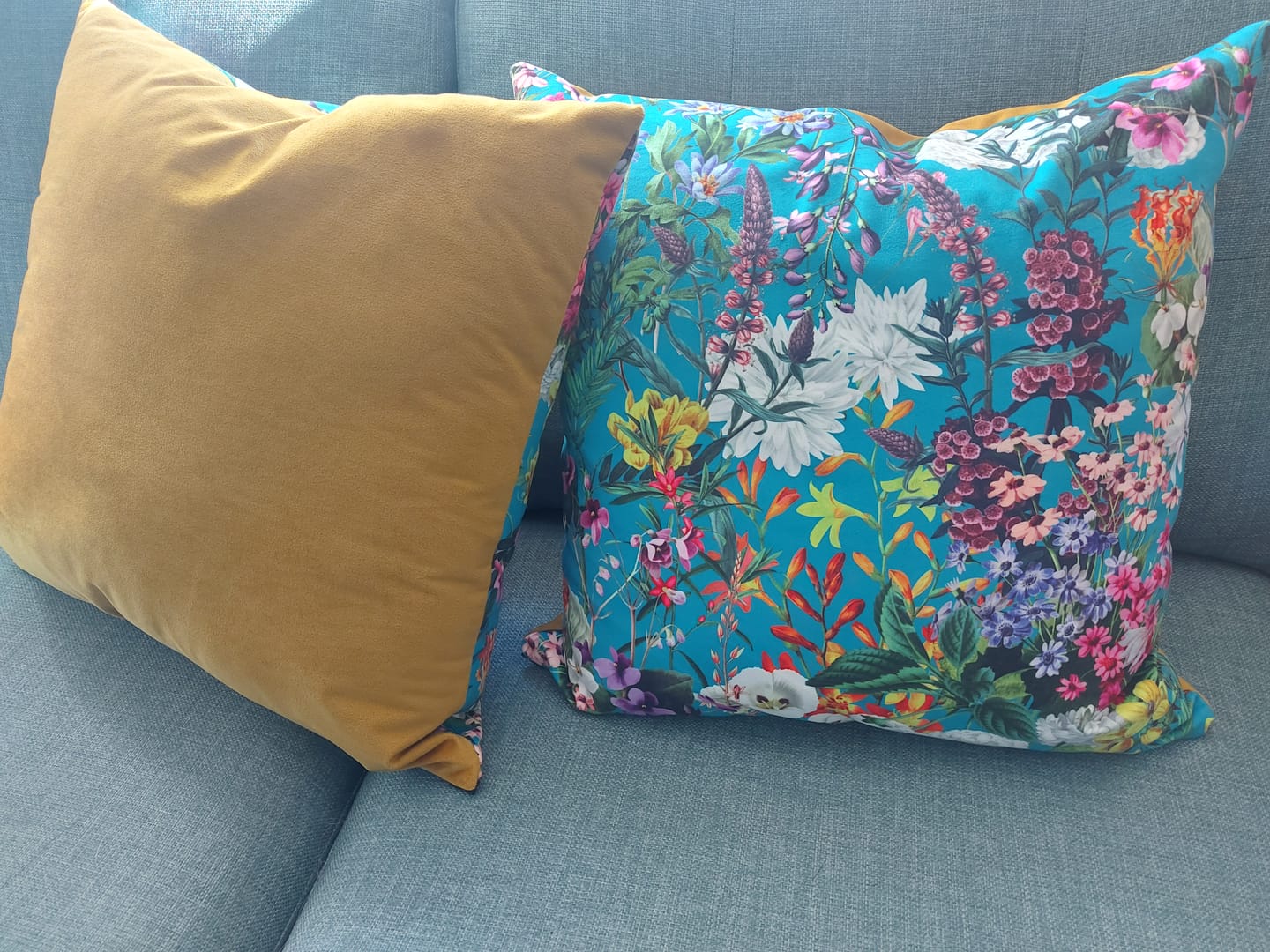 Customer photo review of Summer Floral Digital Velvet Fabric