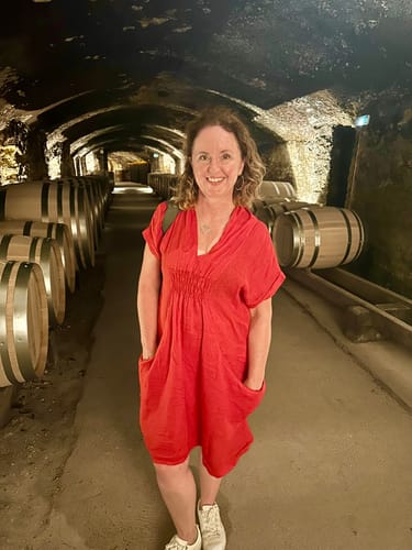 Customer photo review of Meo Linen Pocket Dress (Scarlet Red)