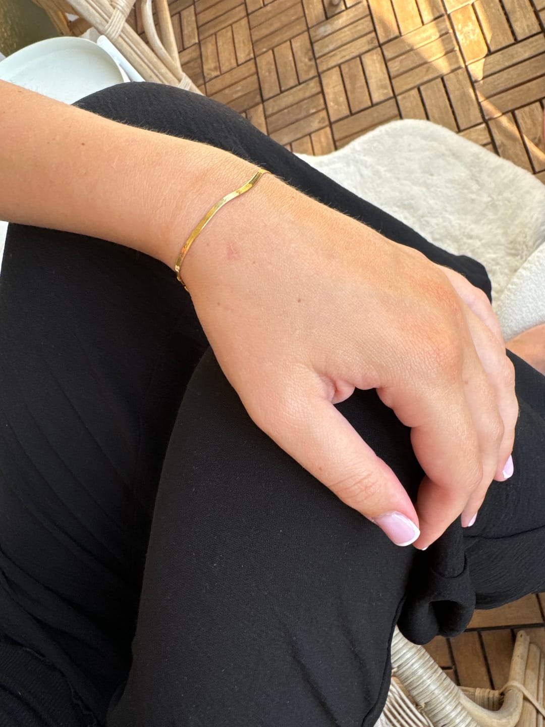 Customer photo review of Snake Skin Armband | 18K vergoldet