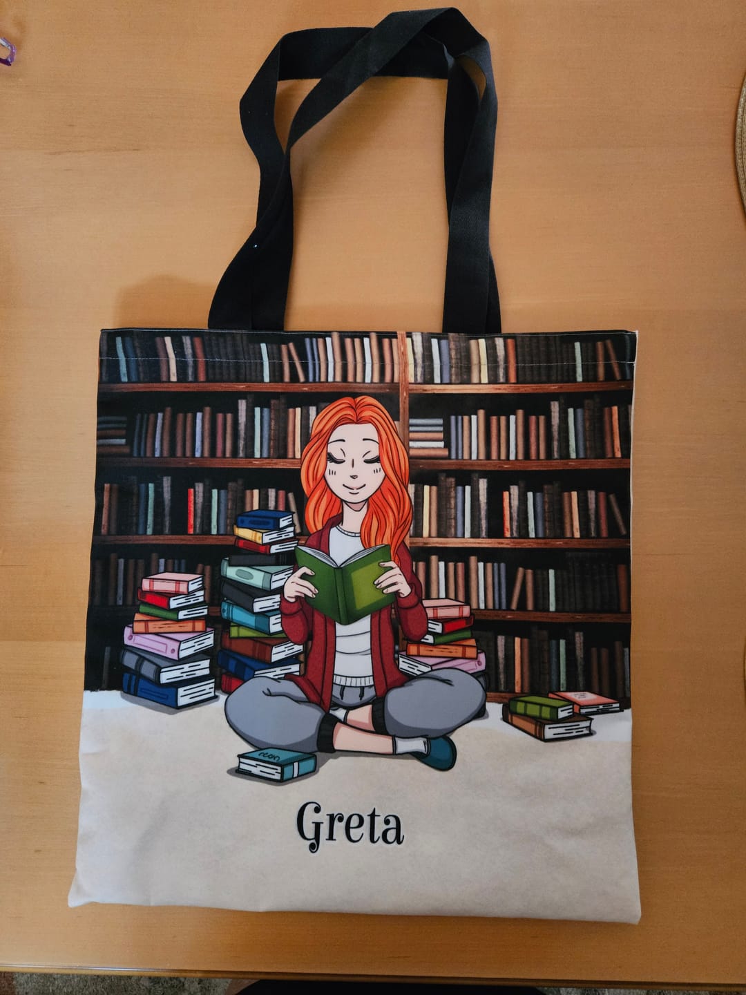Customer photo review of Büchermädchen - Individuelle Tragetasche