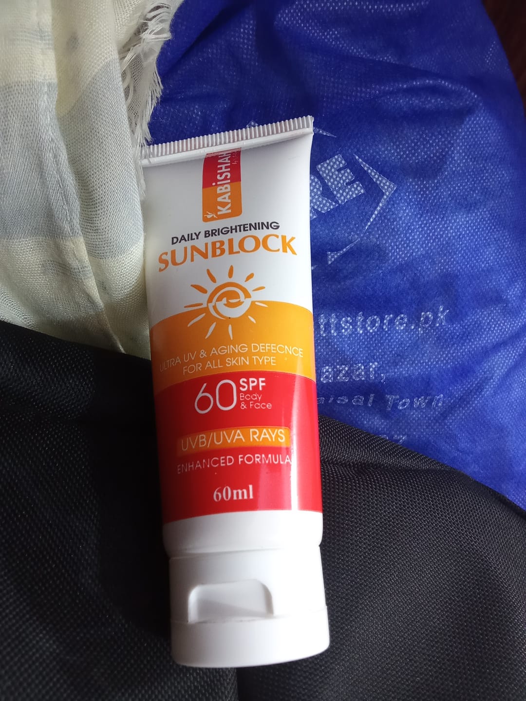 Customer photo review of LuminaGuard Daily Brightening Sunblock