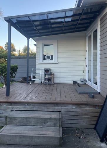 Customer photo review of Urban Wall Mounted Patio Cover Collection