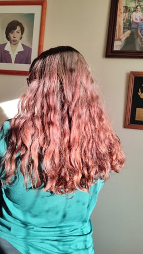 Reseña con foto de un cliente sobre Pack 3 Hennas Jamila Hair -  Cobrizo Natural y Duradero  👩🏼‍🦰