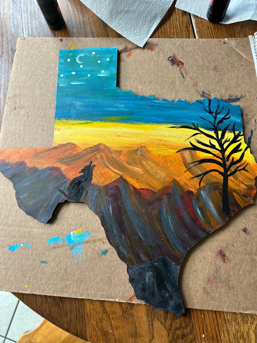 Customer photo review of Unfinished Wood Texas Shape - State - Craft - up to 24" DIY
