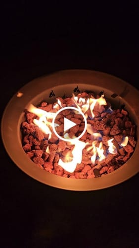 Customer photo review of Portable Outdoor Gas Fire Pit