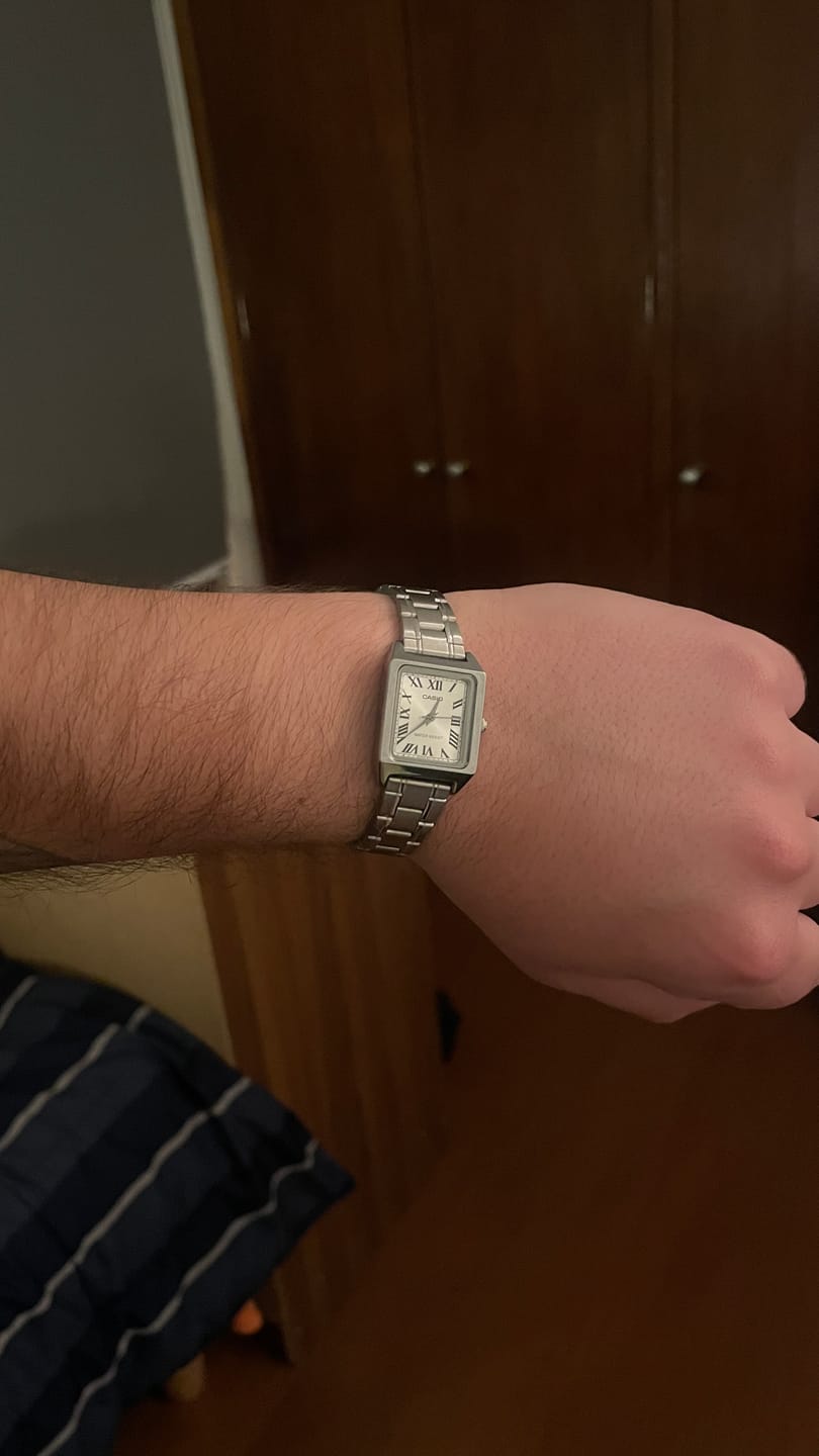Customer photo review of Reloj Casio Tank Análogo LTP-V007D-7BUDF Acero Dial Plata