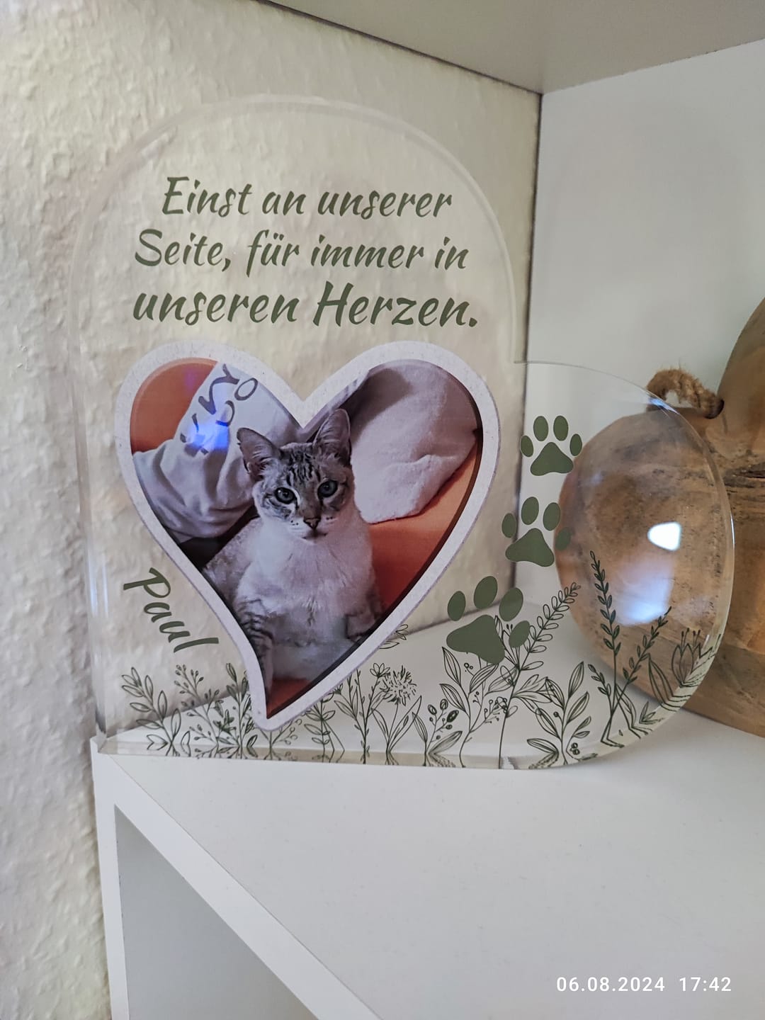Customer photo review of Einst an meiner Seite - Individuelles Glasherz