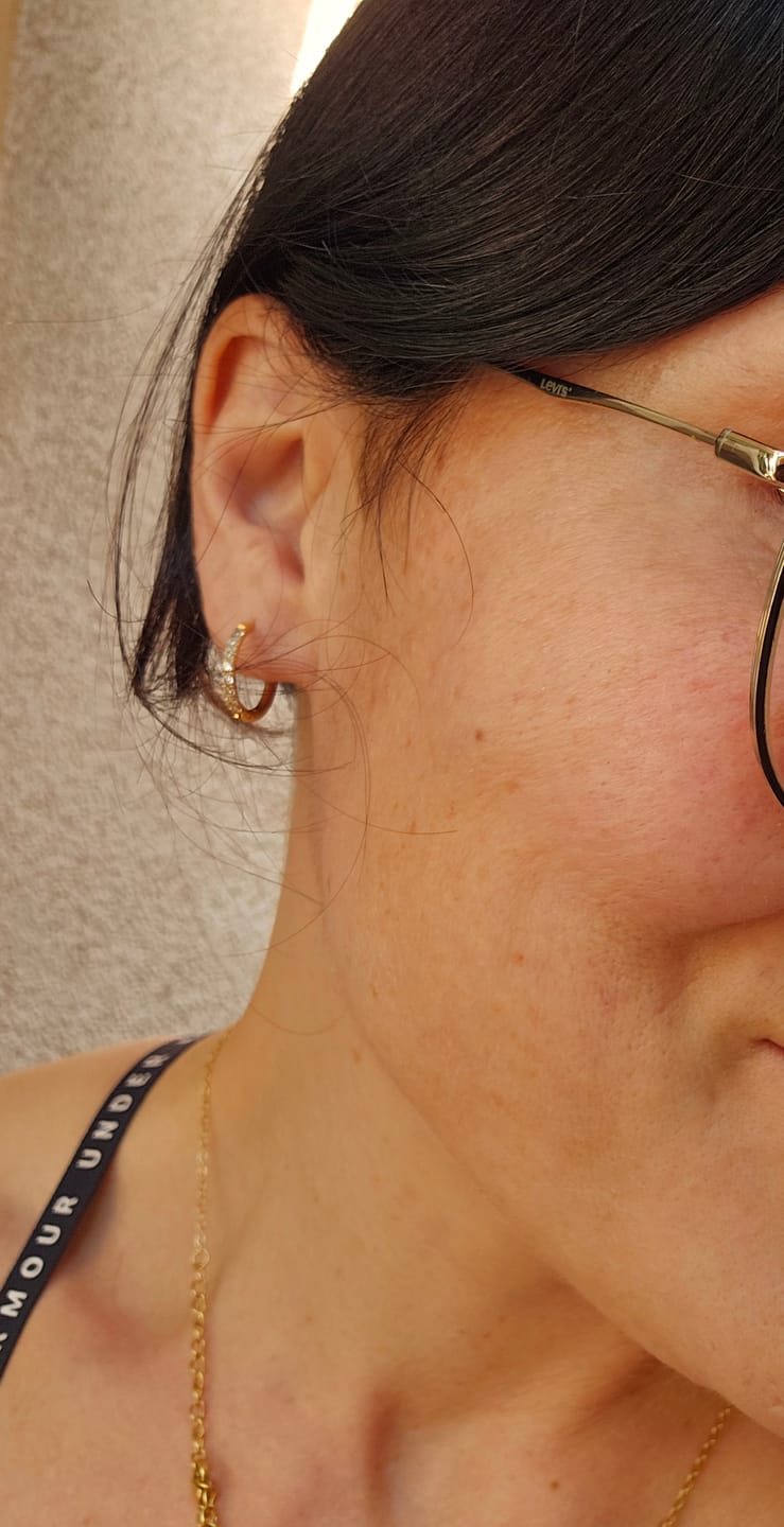 Customer photo review of Klara Ohrringe | 18K vergoldet