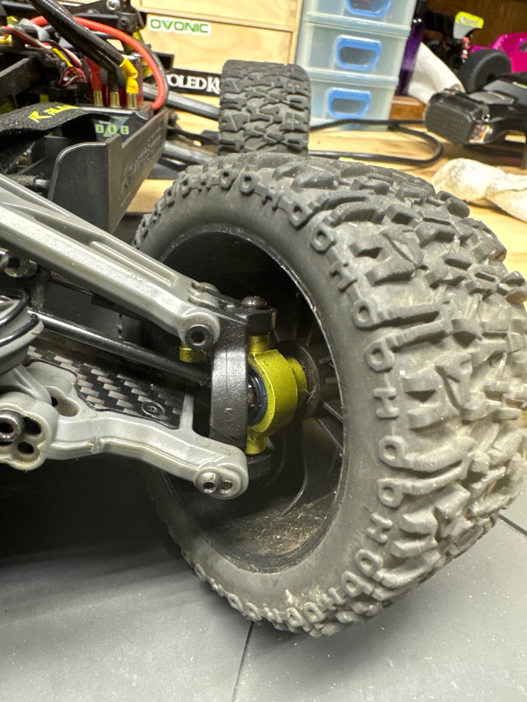 Customer photo review of Aluminum Front Steering Hub For RZ001