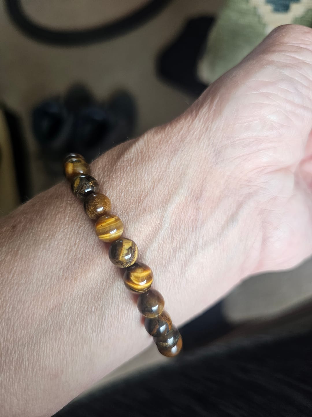 Customer photo review of Tiger's eye - Overcoming fear - Power bead bracelet