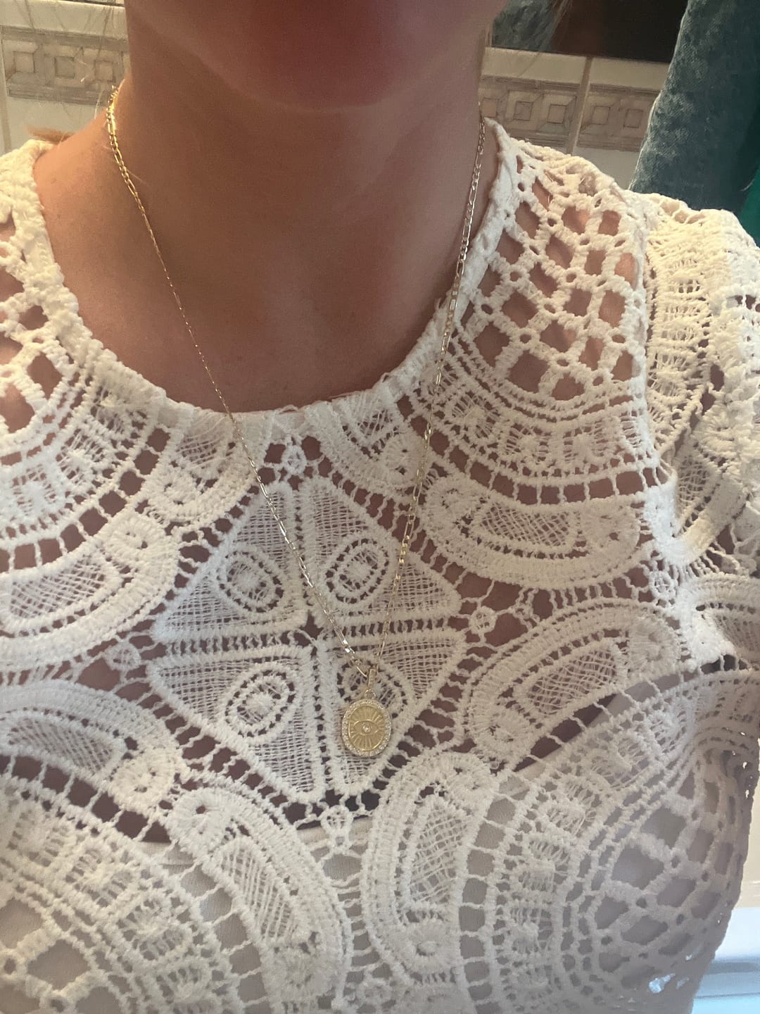 Customer photo review of Evil Eye Necklace