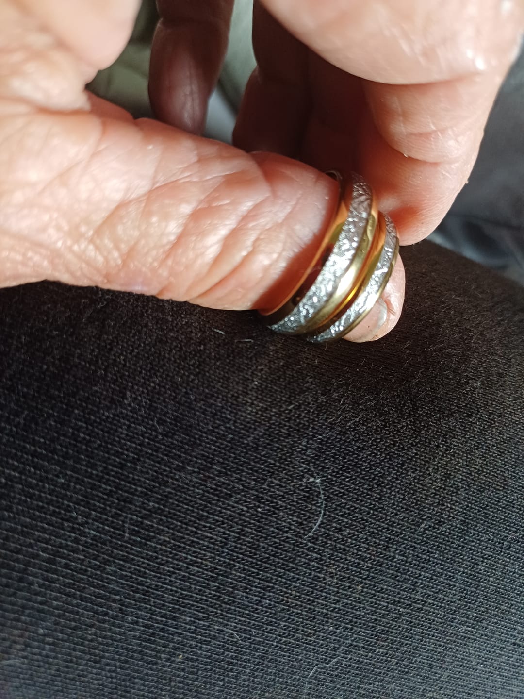 Customer photo review of The Golden Steel Wonder Ring Set