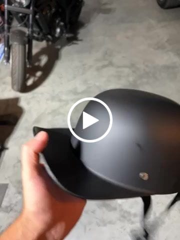Customer video review of Baseball Cap STYLE  DOT Motorcycle Helmet