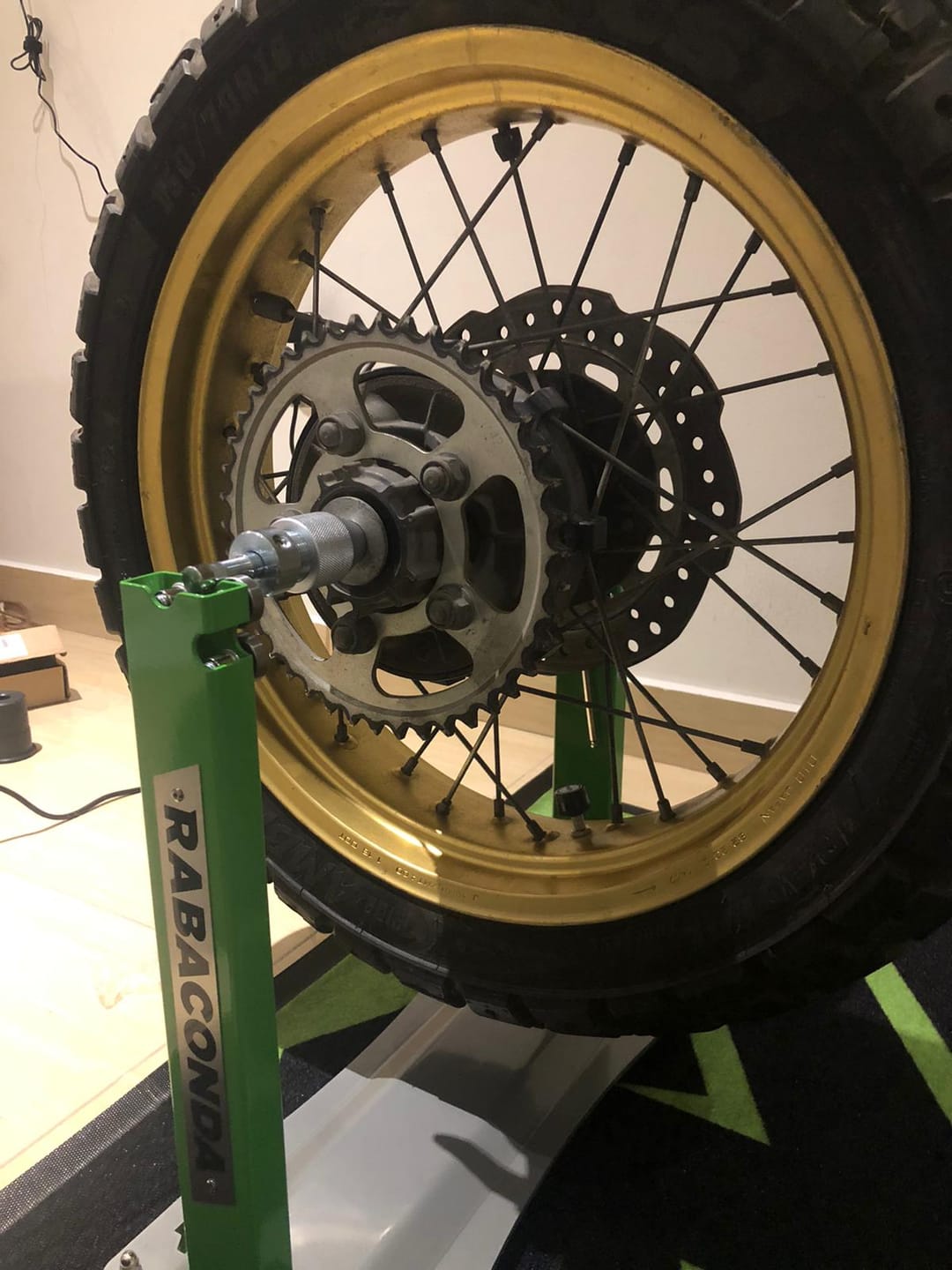 Customer photo review of Motorcycle Wheel Balancer
