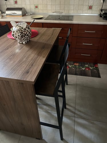 Customer photo review of Σκαμπό για Πάσο Κουζίνας Καρέκλες Σετ 2τμχ 72,5 εκ Ύψος καθίσματος Σαλόνι Τραπεζαρία καφέ-μαύρο LB-C070B01