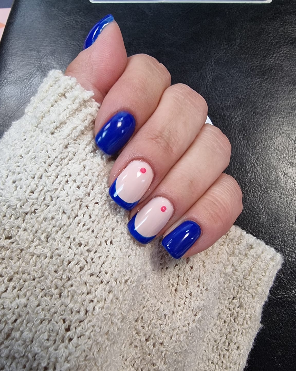 Customer photo review of Semilac 308 Festive Blue UV Gel Polish 7ml