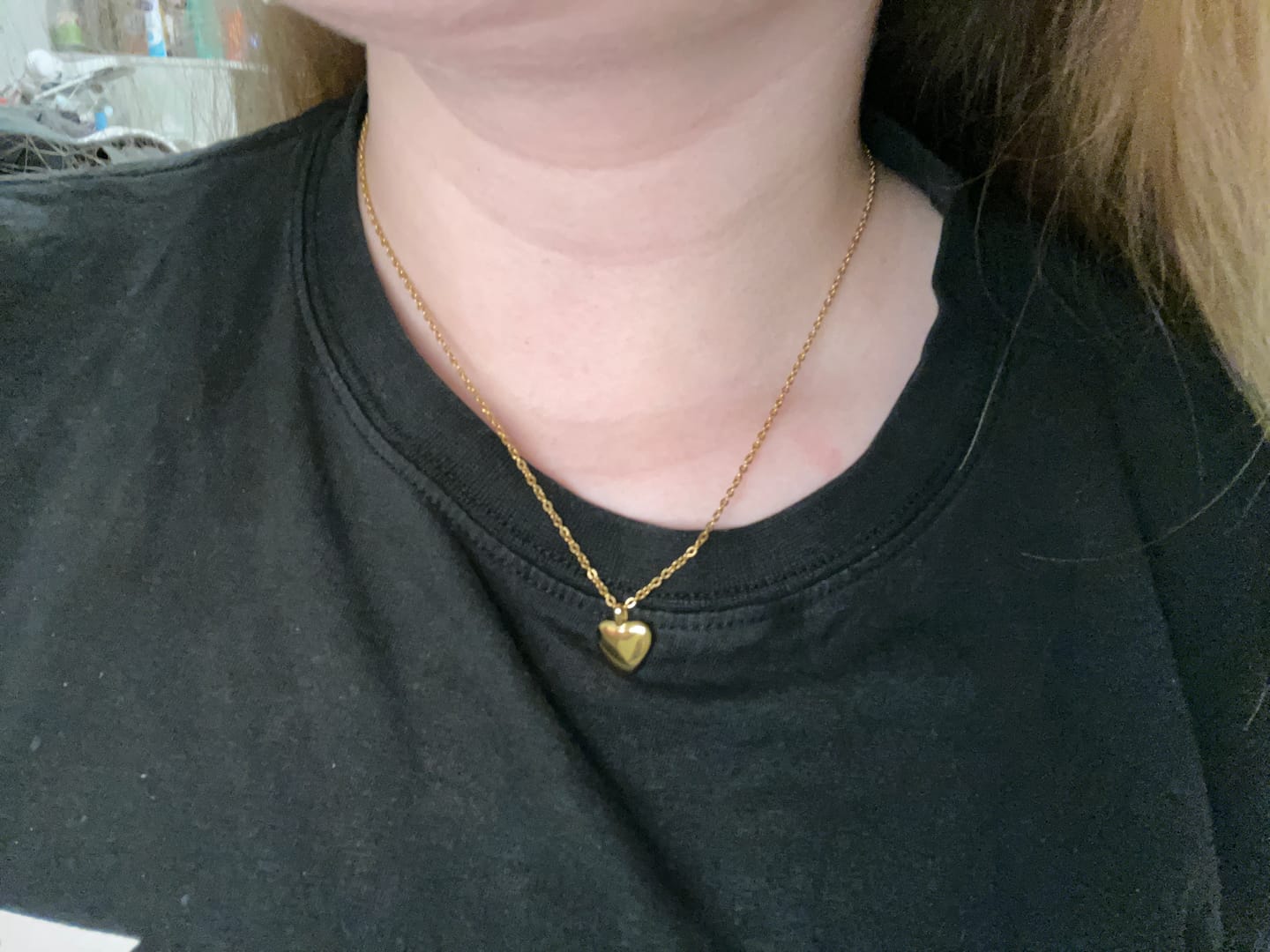 Customer photo review of Smooth Heart Halskette | 18K vergoldet