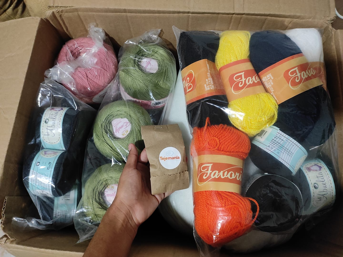 Customer photo review of Estambre Favorito, marca Omega, MADEJA de 50g ⭐
