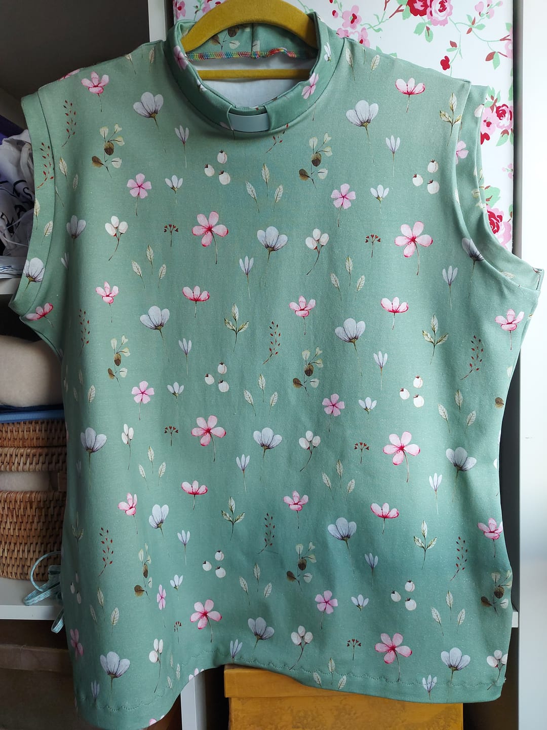 Customer photo review of Scattered Flowers Cotton Jersey Fabric