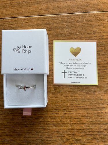 Customer photo review of Never Quit Cross Ring