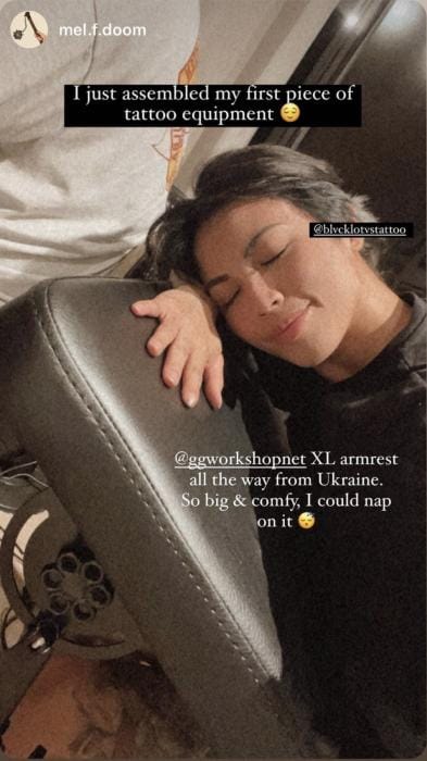 Customer photo review of Original Tattoo Armrest XL - pillow size 50x37cm - PATENTED