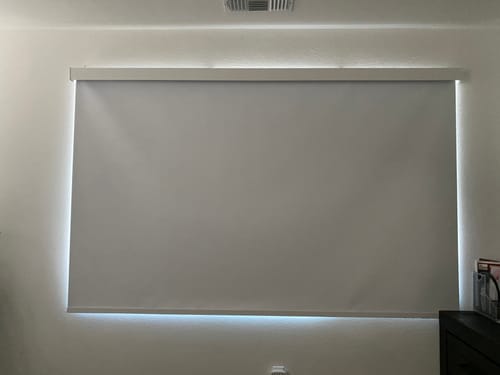 Customer photo review of SmartWings Motorized Roller Shades 100% Blackout Vinyl