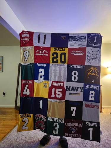 Customer photo review of Classic T-Shirt Blanket